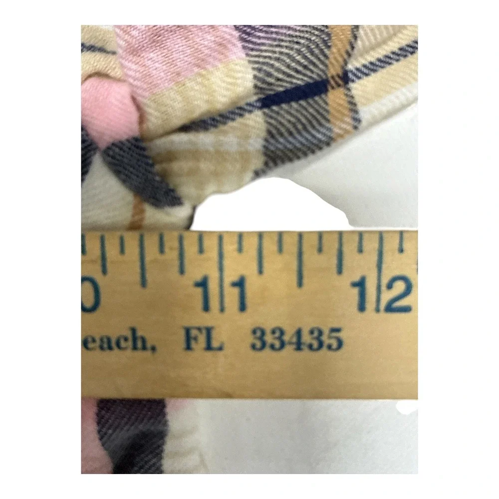 Vineyard Vines Plaid Dress Toddler Girls 3T Pink Navy Gold Excellent Ruffle Bow